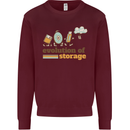 Storage Evolution Retro HD Drive USB Stick CD Mens Sweatshirt Jumper Maroon