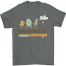 Storage Evolution Retro HD Drive USB Stick CD Mens T-Shirt 100% Cotton Charcoal