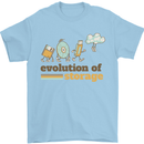Storage Evolution Retro HD Drive USB Stick CD Mens T-Shirt 100% Cotton Light Blue