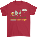 Storage Evolution Retro HD Drive USB Stick CD Mens T-Shirt 100% Cotton Red