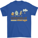 Storage Evolution Retro HD Drive USB Stick CD Mens T-Shirt 100% Cotton Royal Blue