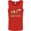 Storage Evolution Retro HD Drive USB Stick CD Mens Vest Tank Top Red