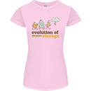 Storage Evolution Retro HD Drive USB Stick CD Womens Petite Cut T-Shirt Light Pink