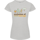 Storage Evolution Retro HD Drive USB Stick CD Womens Petite Cut T-Shirt Sports Grey