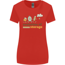 Storage Evolution Retro HD Drive USB Stick CD Womens Wider Cut T-Shirt Red