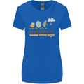 Storage Evolution Retro HD Drive USB Stick CD Womens Wider Cut T-Shirt Royal Blue