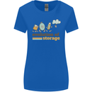 Storage Evolution Retro HD Drive USB Stick CD Womens Wider Cut T-Shirt Royal Blue