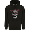 Straight Edge Skull Biker Motorcycle Childrens Kids Hoodie Black