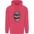 Straight Edge Skull Biker Motorcycle Childrens Kids Hoodie Heliconia