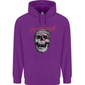 Straight Edge Skull Biker Motorcycle Childrens Kids Hoodie Purple