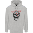 Straight Edge Skull Biker Motorcycle Childrens Kids Hoodie Sports Grey