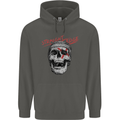 Straight Edge Skull Biker Motorcycle Childrens Kids Hoodie Storm Grey