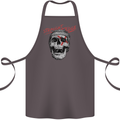 Straight Edge Skull Biker Motorcycle Cotton Apron 100% Organic Dark Grey