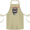 Straight Edge Skull Biker Motorcycle Cotton Apron 100% Organic Khaki