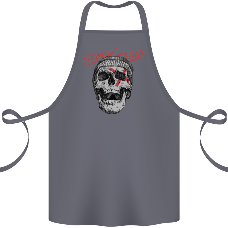 Straight Edge Skull Biker Motorcycle Cotton Apron 100% Organic Steel