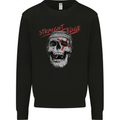 Straight Edge Skull Biker Motorcycle Kids Sweatshirt Jumper Black