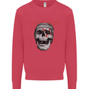 Straight Edge Skull Biker Motorcycle Kids Sweatshirt Jumper Heliconia