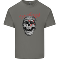 Straight Edge Skull Biker Motorcycle Kids T-Shirt Childrens Charcoal