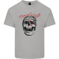 Straight Edge Skull Biker Motorcycle Kids T-Shirt Childrens Sports Grey