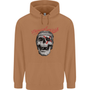 Straight Edge Skull Biker Motorcycle Mens 80% Cotton Hoodie Caramel Latte
