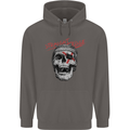 Straight Edge Skull Biker Motorcycle Mens 80% Cotton Hoodie Charcoal