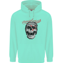 Straight Edge Skull Biker Motorcycle Mens 80% Cotton Hoodie Peppermint