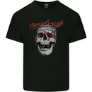 Straight Edge Skull Biker Motorcycle Mens Cotton T-Shirt Tee Top Black