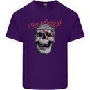Straight Edge Skull Biker Motorcycle Mens Cotton T-Shirt Tee Top Purple