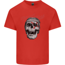 Straight Edge Skull Biker Motorcycle Mens Cotton T-Shirt Tee Top Red