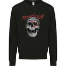 Straight Edge Skull Biker Motorcycle Mens Sweatshirt Jumper Black