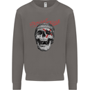 Straight Edge Skull Biker Motorcycle Mens Sweatshirt Jumper Charcoal