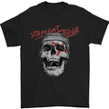 Straight Edge Skull Biker Motorcycle Mens T-Shirt Cotton Gildan Black