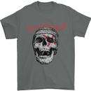 Straight Edge Skull Biker Motorcycle Mens T-Shirt Cotton Gildan Charcoal