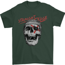 Straight Edge Skull Biker Motorcycle Mens T-Shirt Cotton Gildan Forest Green