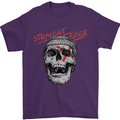 Straight Edge Skull Biker Motorcycle Mens T-Shirt Cotton Gildan Purple