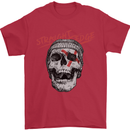 Straight Edge Skull Biker Motorcycle Mens T-Shirt Cotton Gildan Red