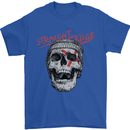 Straight Edge Skull Biker Motorcycle Mens T-Shirt Cotton Gildan Royal Blue