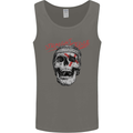 Straight Edge Skull Biker Motorcycle Mens Vest Tank Top Charcoal