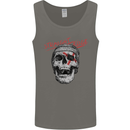 Straight Edge Skull Biker Motorcycle Mens Vest Tank Top Charcoal