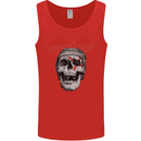 Straight Edge Skull Biker Motorcycle Mens Vest Tank Top Red
