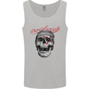Straight Edge Skull Biker Motorcycle Mens Vest Tank Top Sports Grey