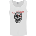 Straight Edge Skull Biker Motorcycle Mens Vest Tank Top White