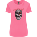 Straight Edge Skull Biker Motorcycle Womens Wider Cut T-Shirt Azalea