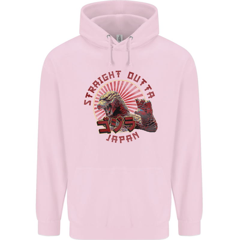 Straight Outta Japan Funny Childrens Kids Hoodie Light Pink