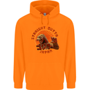 Straight Outta Japan Funny Childrens Kids Hoodie Orange