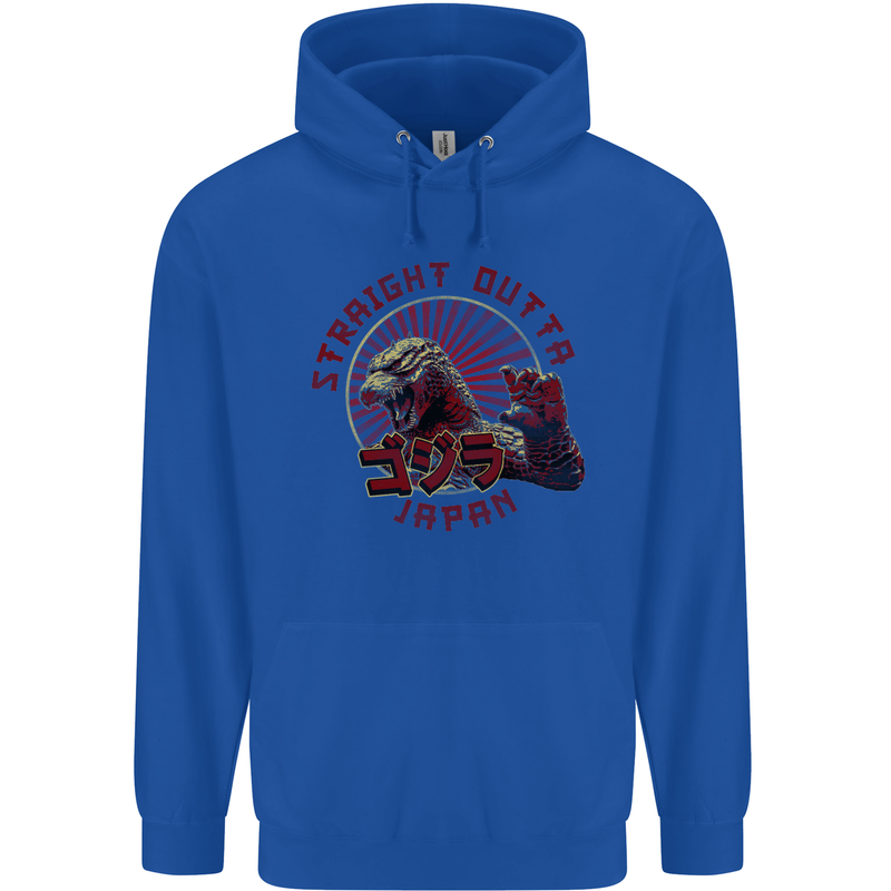 Straight Outta Japan Funny Childrens Kids Hoodie Royal Blue