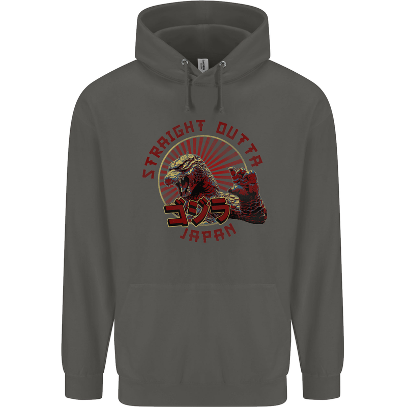 Straight Outta Japan Funny Childrens Kids Hoodie Storm Grey