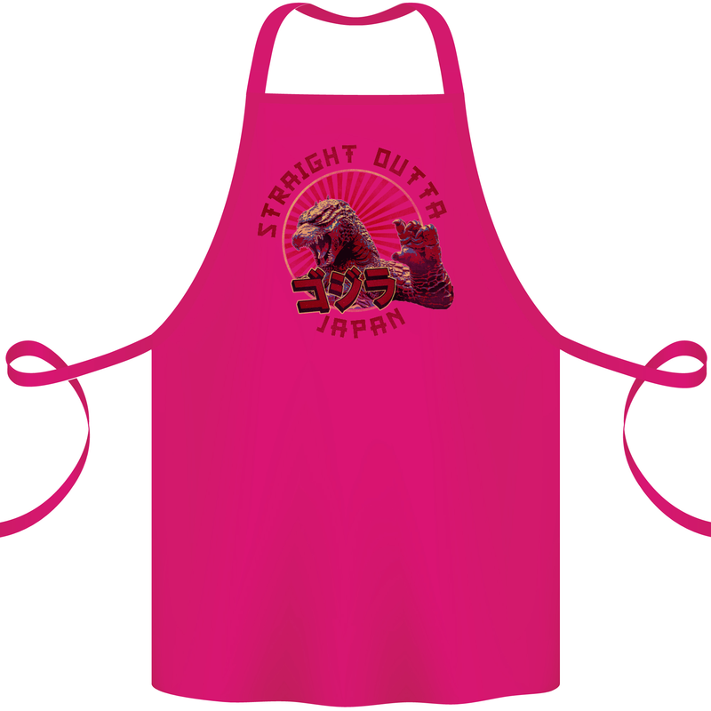 Straight Outta Japan Funny Cotton Apron 100% Organic Pink