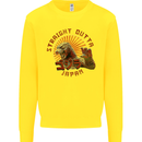 Straight Outta Japan Funny Kids Sweatshirt Jumper Yellow