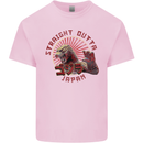 Straight Outta Japan Funny Kids T-Shirt Childrens Light Pink
